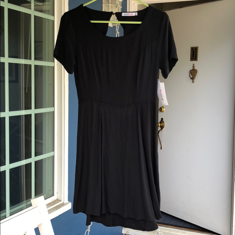 Black Open Back JustFab Dress NWT